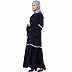 Front open abaya with Bell sleeves- Navy Blue